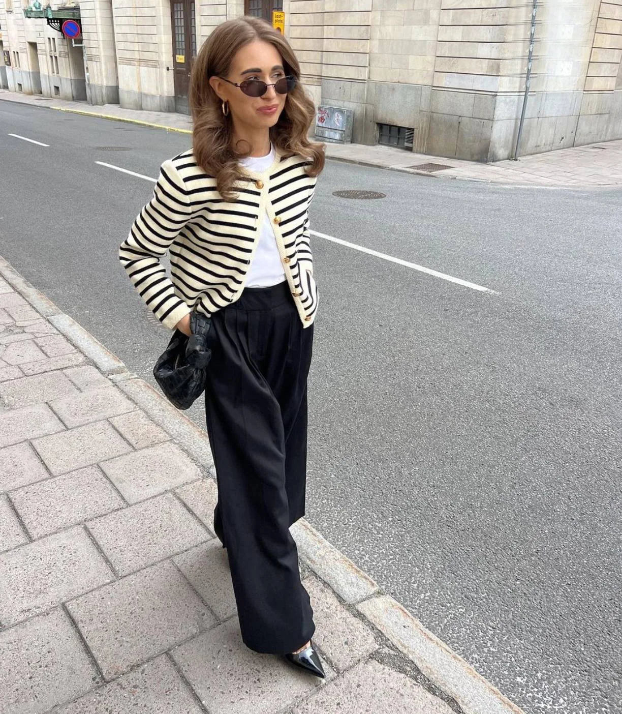 Striped Knit 2 Piece-Set Shorts Zebra ed Cardigan And High Waist Patchwork Shorts Sets Knit