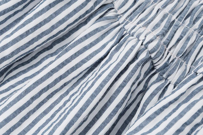 Striped Halter Ruched Off Shoulder Mini Dress Backless Dress