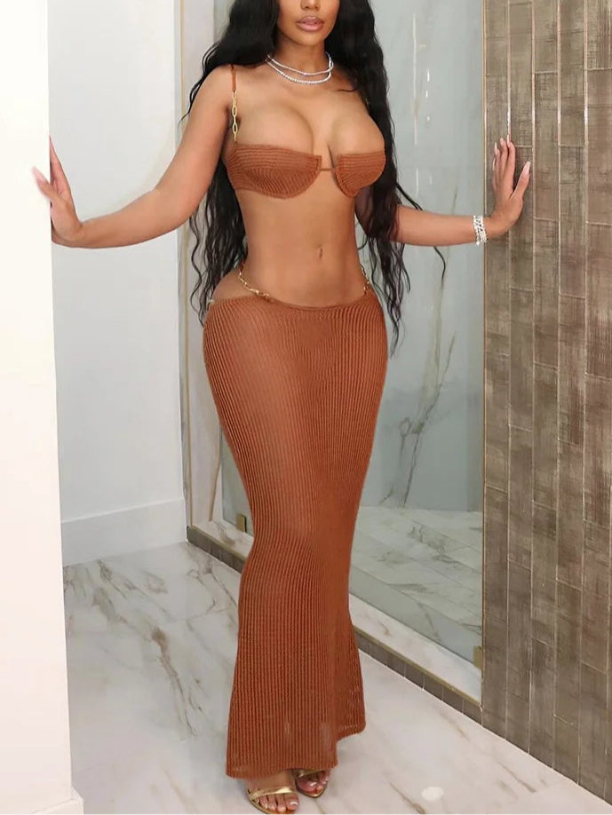 Chain Slim Two Piece Set