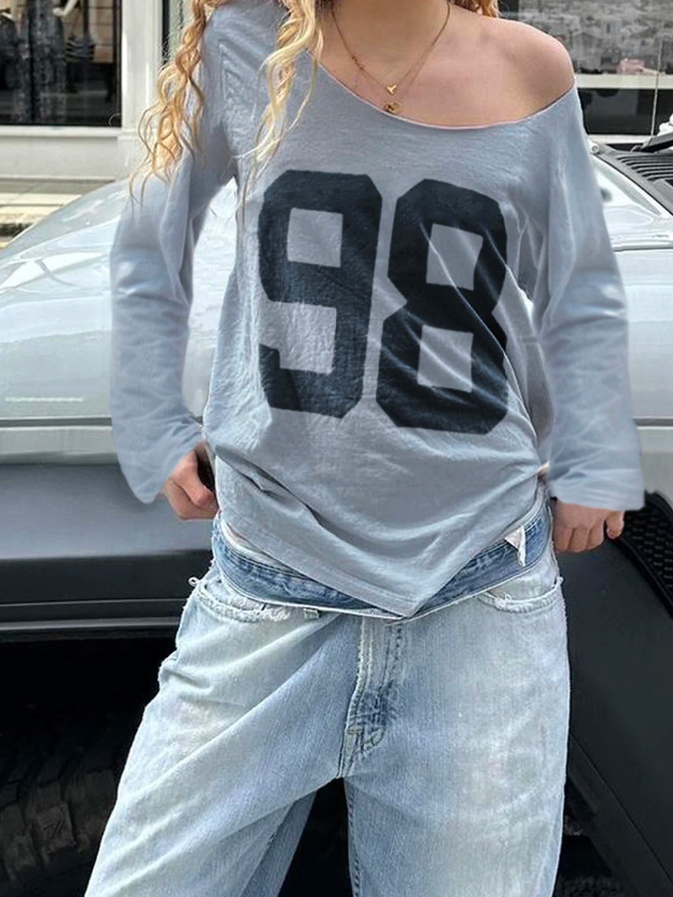 Looe Tee Shirt V-neck Long Sleeve Top