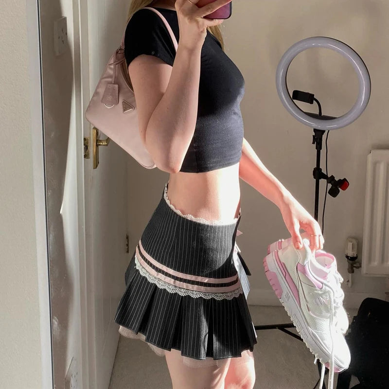 Black High-Waist Mini Skirt