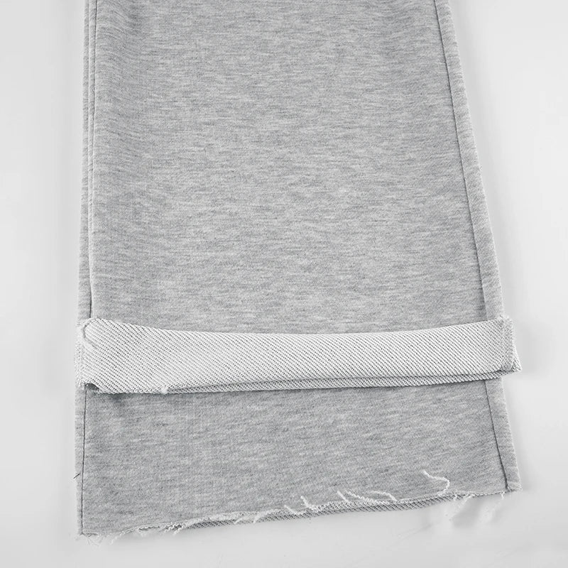 Joggers Sweatpants Lace-up Straight Pants Bottoms