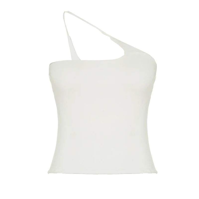 Slim Tank Top All-match ing Backless Asymmetrical Camisole