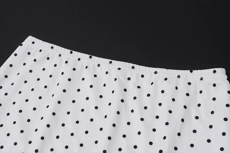 White Polka Dot Two Piece Set