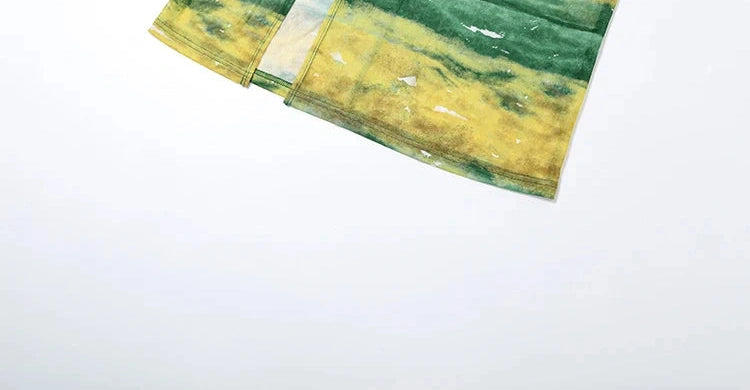 Green Mesh Backless Maxi Dress