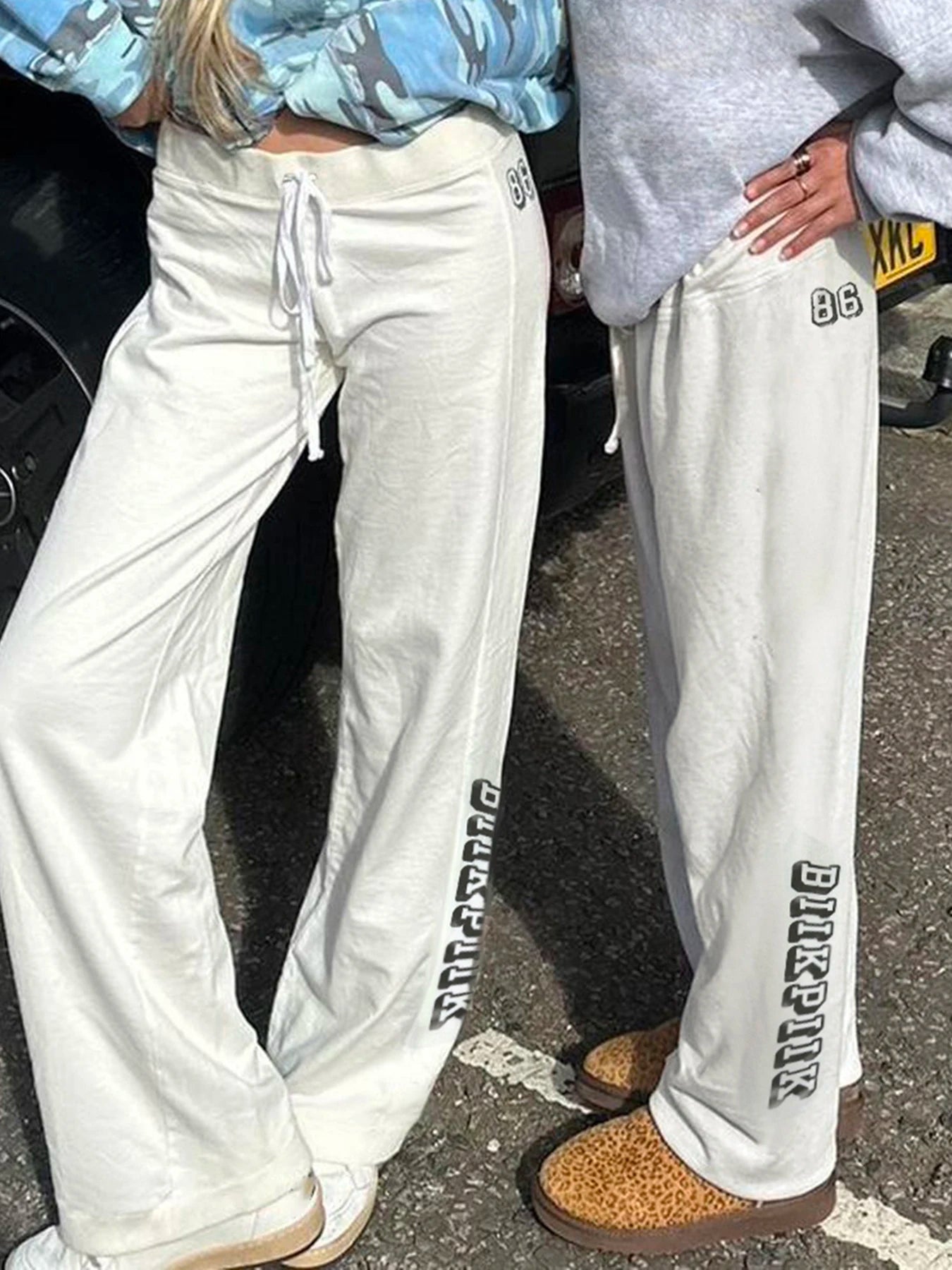 Letter Print Loose Trousers Pants Baggy Pants