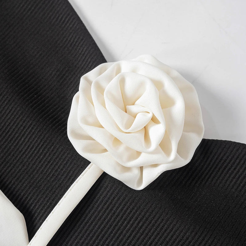 Flower Tube Top Crop Top Slim Solid Sleeveless Cropped Top Slim Strapless