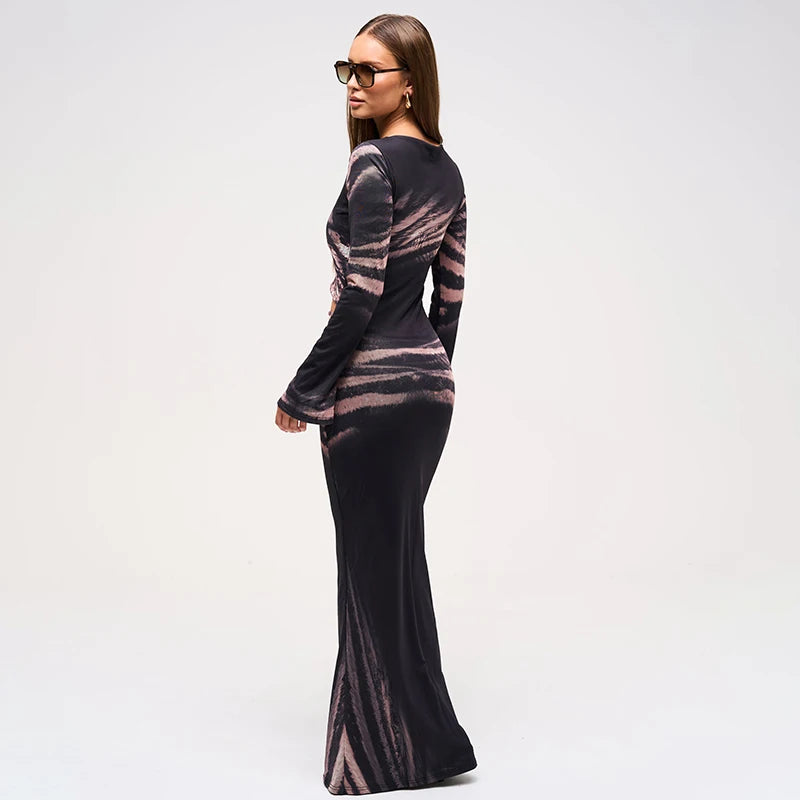 Twill Wait Hollow Out Skeleton Package Hip Skintight -Wait Dress