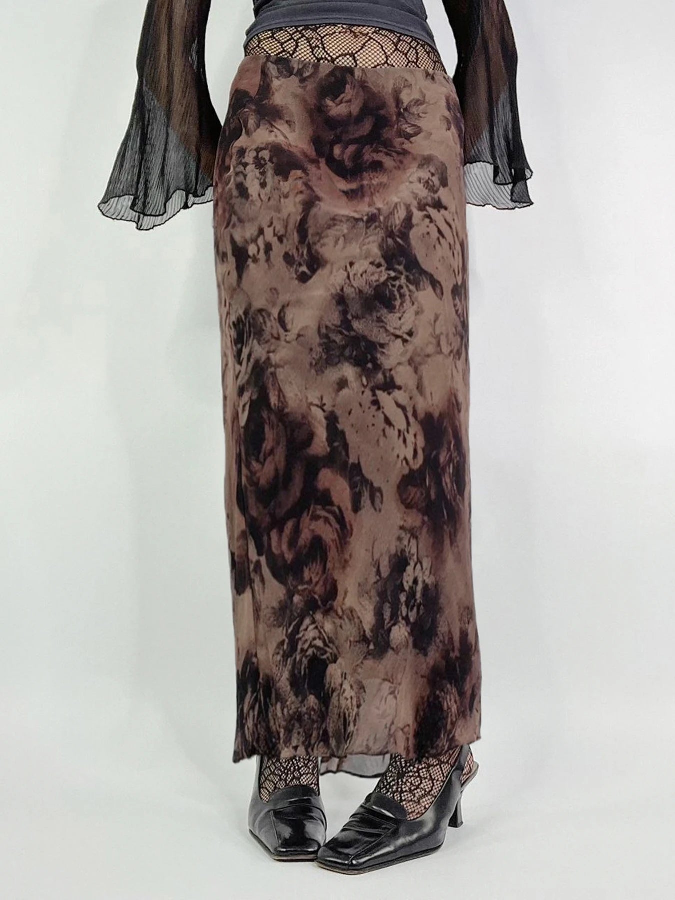 Straight Skirt Long Bottom Retro Fairycore Grunge