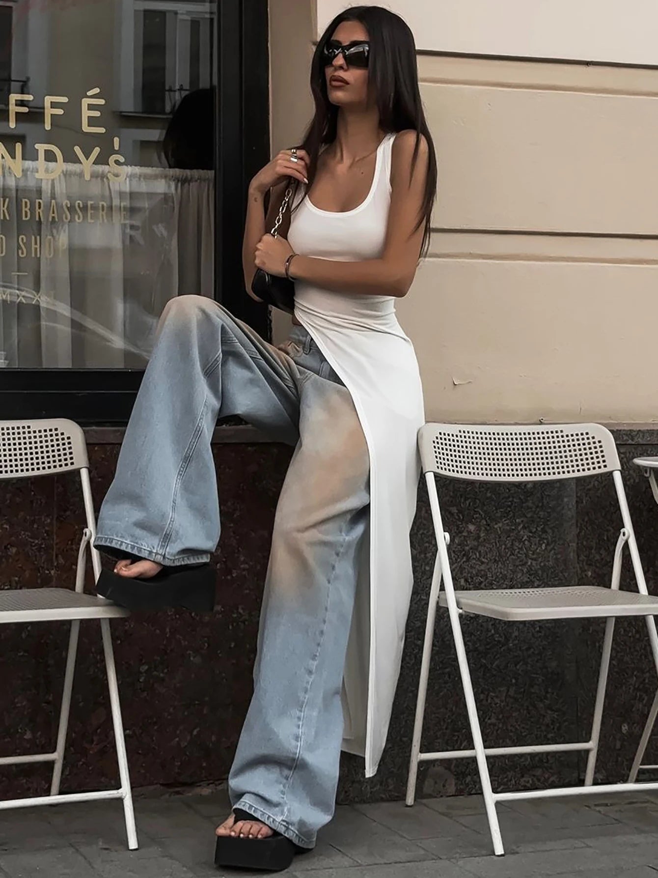 Side High Split Top