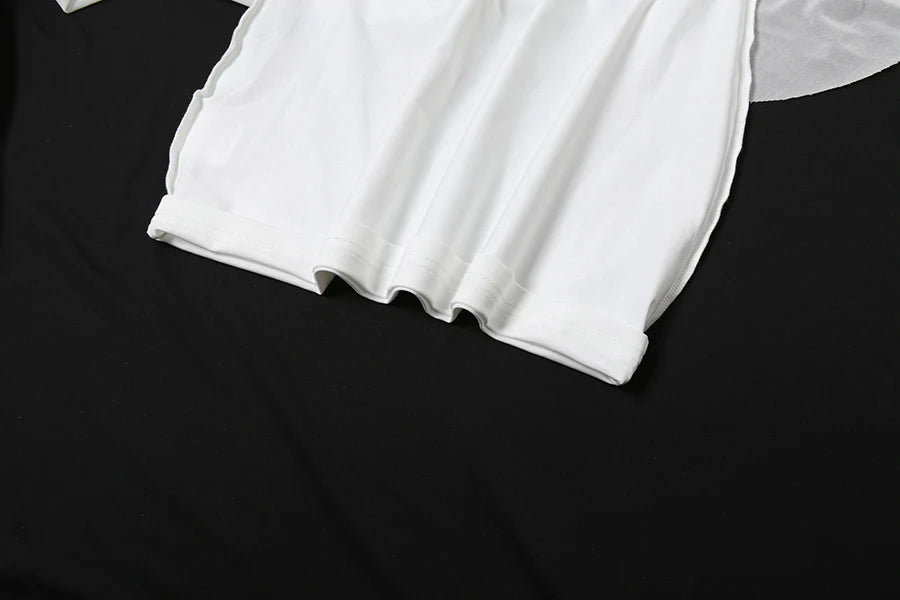 White Ruffles Long Sling Dress