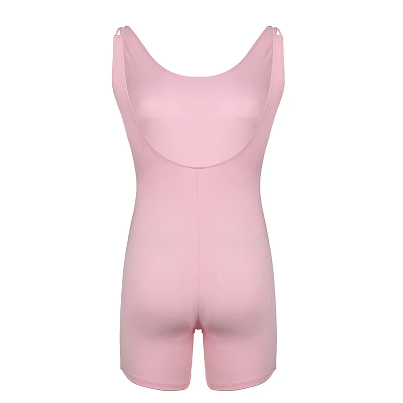 Backless Slim Rompers Sleeveless Jumpsuits Bodycon