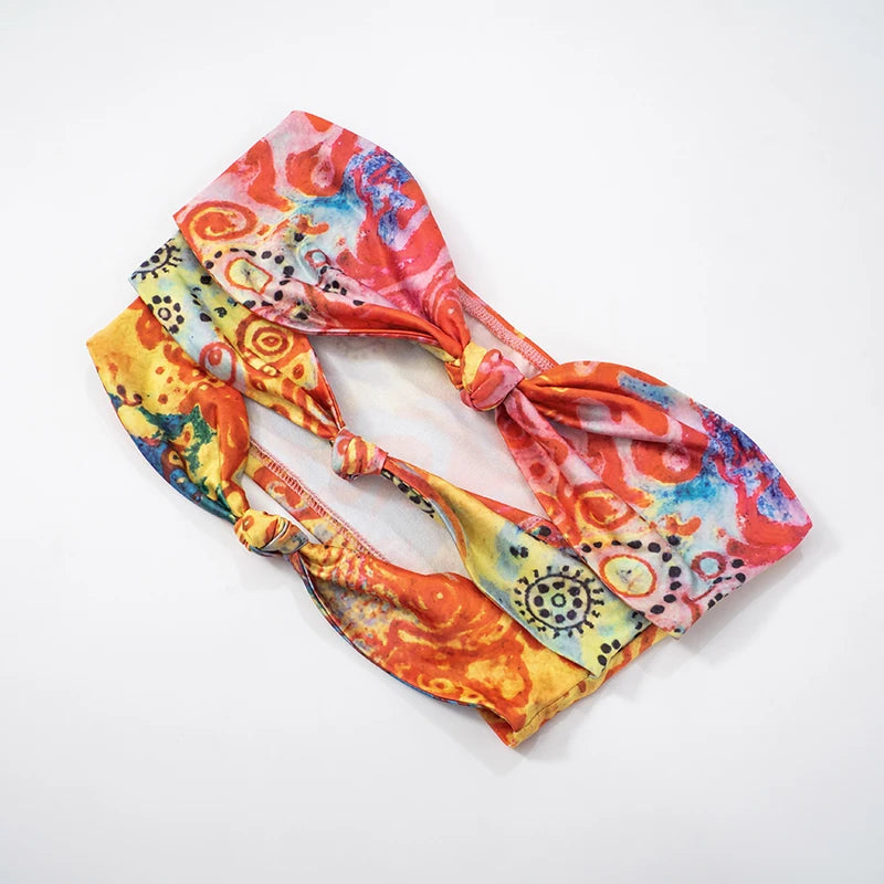 'S Floral Print Slim Set Strapless Twisted Hollow Out Tank Top Flutter Belt Short Skirt Sets
