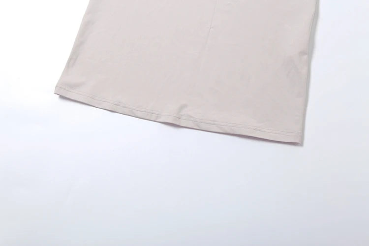 Ruched Knot Dress Chest Wrap Long Ribbon Solid o-Neck Street Stretch Sleeveless