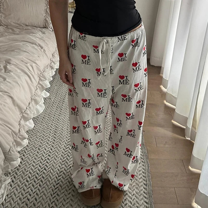 Jogger Looe Sweatpant Lace-up Letter Pant Trouer
