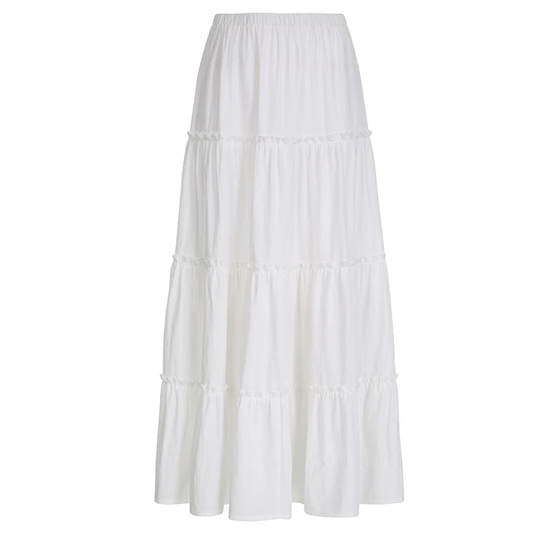 Boho A-line Skirts Loose Bottoms Skirts