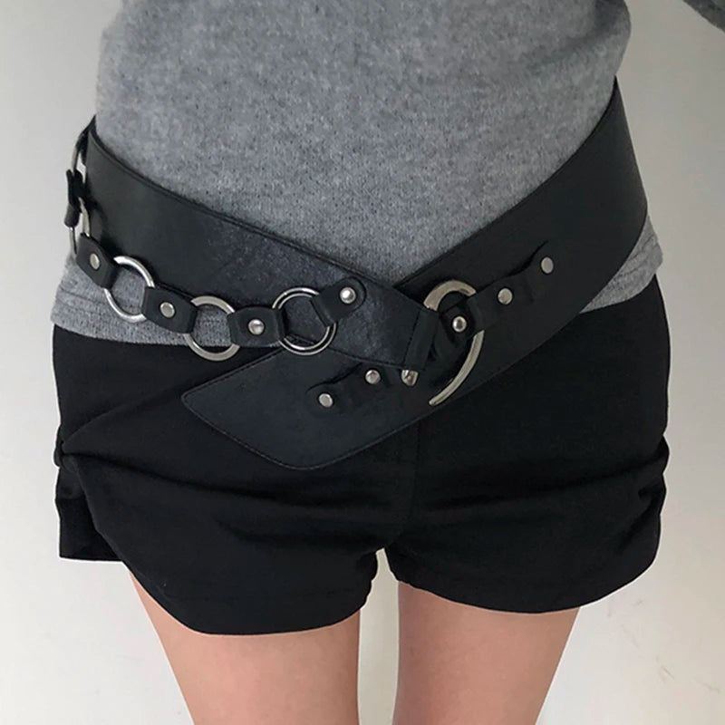 Adjustable PU Accessorie Sashes Accessories Fairycore Grunge Belts