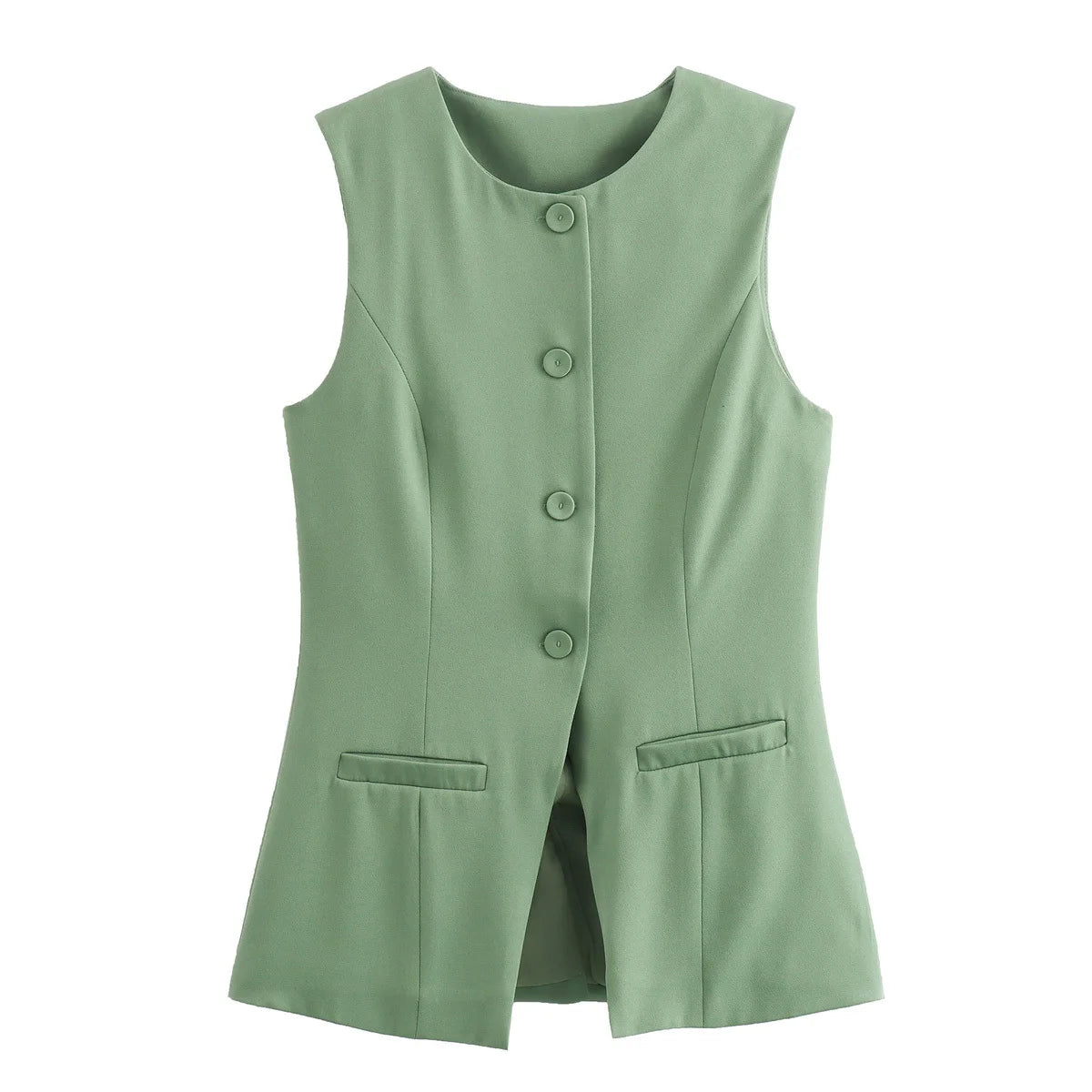 White Sleeveless Vest Button Vests for Jackets Pink Vest Top Street Tailored Vest