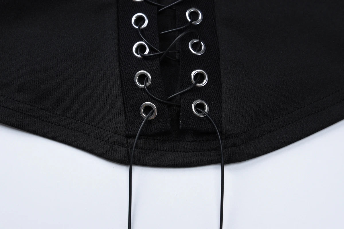 Lace Up Corset Shorts Two Piece Set