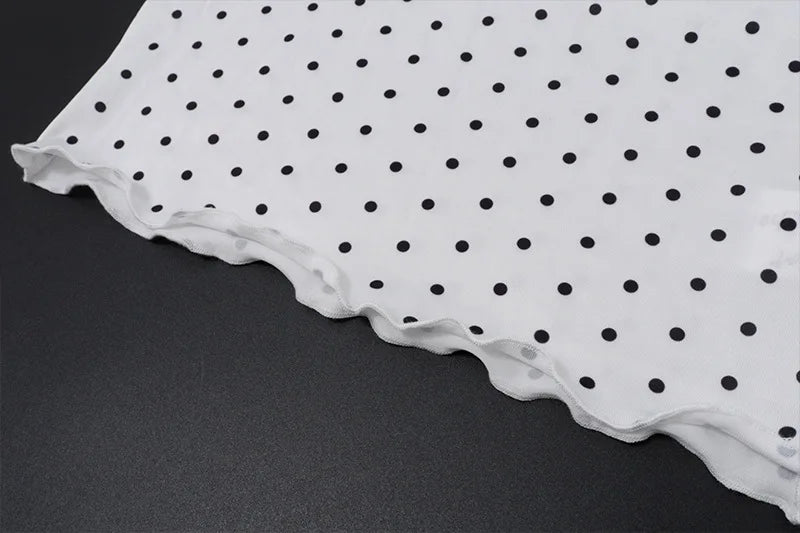 White Polka Dot Two Piece Set