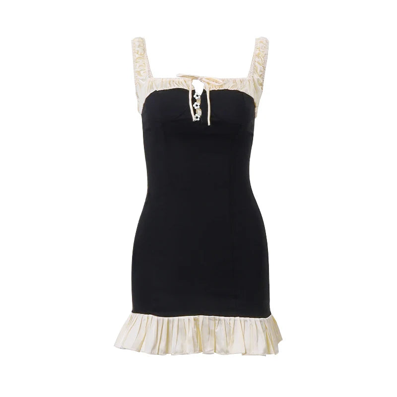 Black Pleated Mini Dress