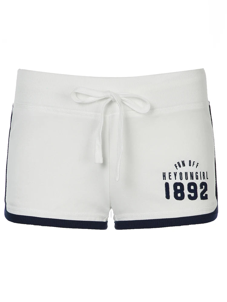 Preppy 's Shorts Low Waisted Digital Print s Shorts