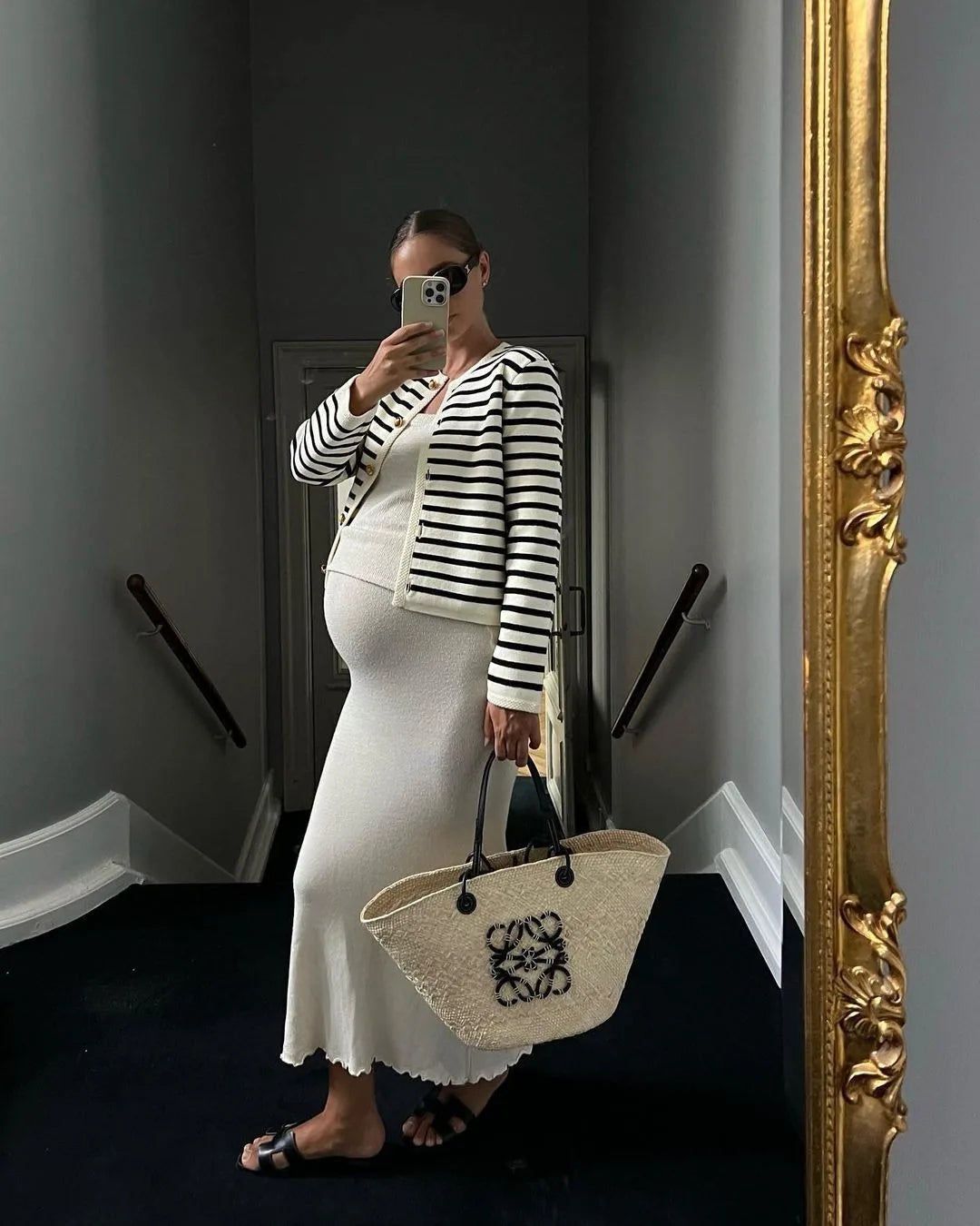 Striped Knit 2 Piece-Set Shorts Zebra ed Cardigan And High Waist Patchwork Shorts Sets Knit
