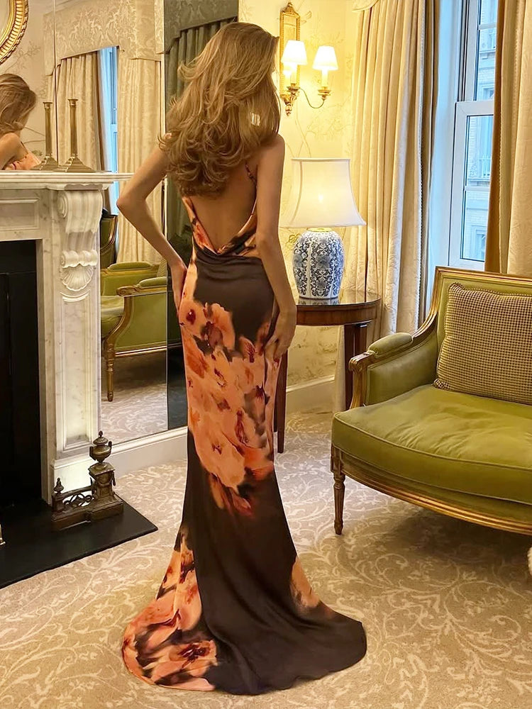 Dress Backless Supendency Slim Maxi Trend Fetival Long