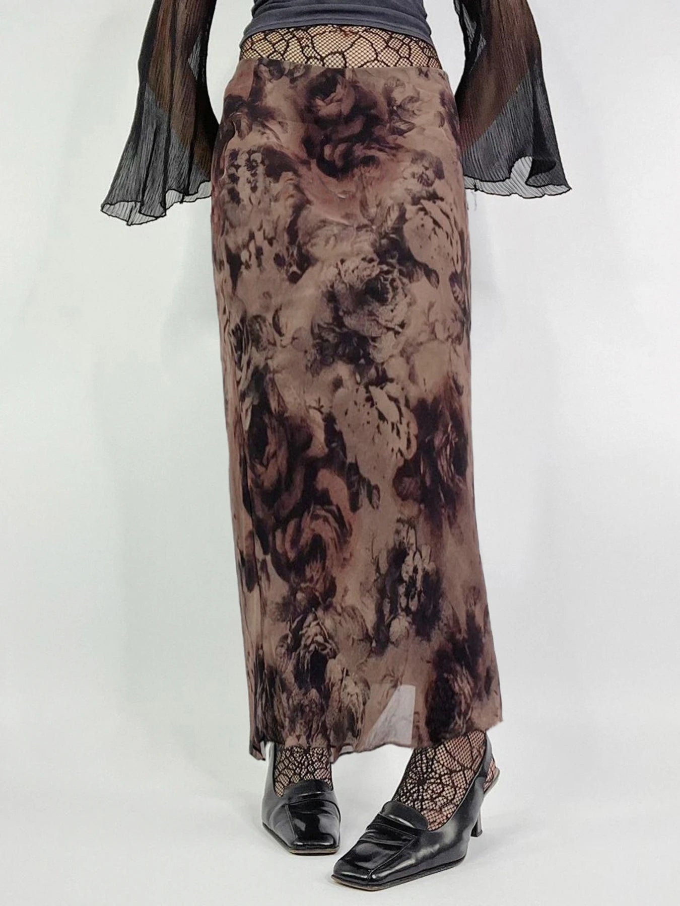 Straight Skirt Long Bottom Retro Fairycore Grunge