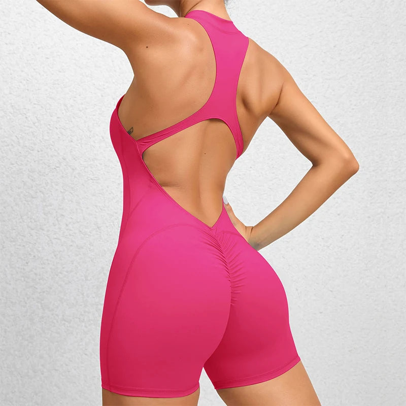 Short Gym Yoga Workout One-piece Bodysuit