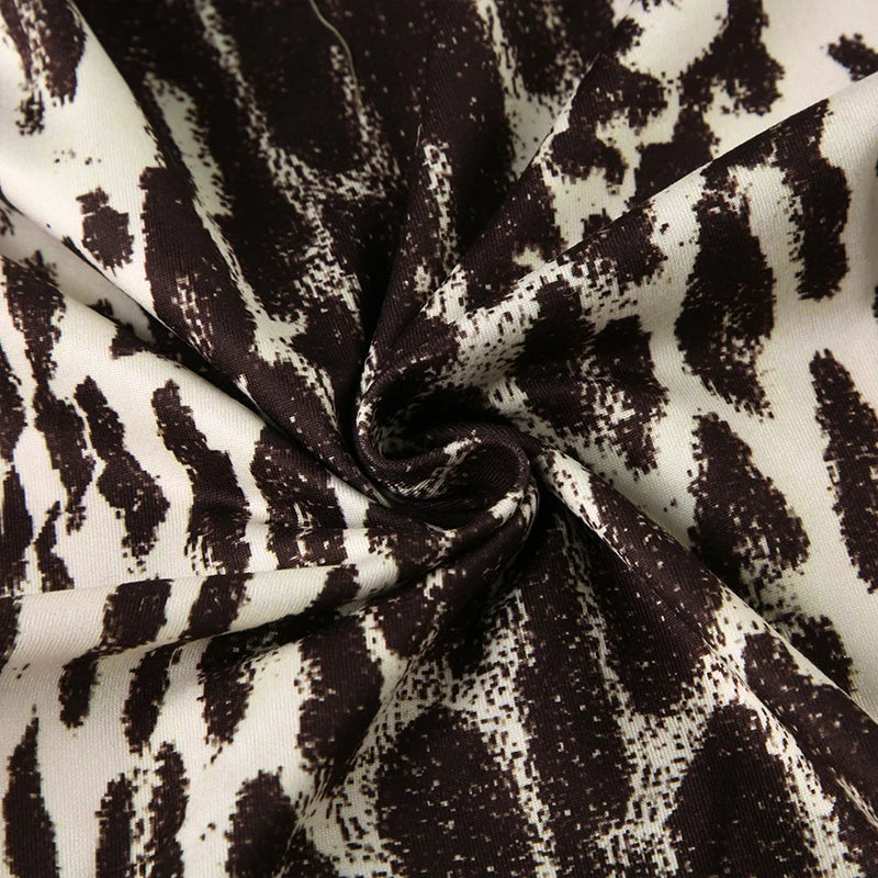 Leopard Print 's Top Tee Lace Patchwork Brown Slim Shirts Long Sleeves Crewneck