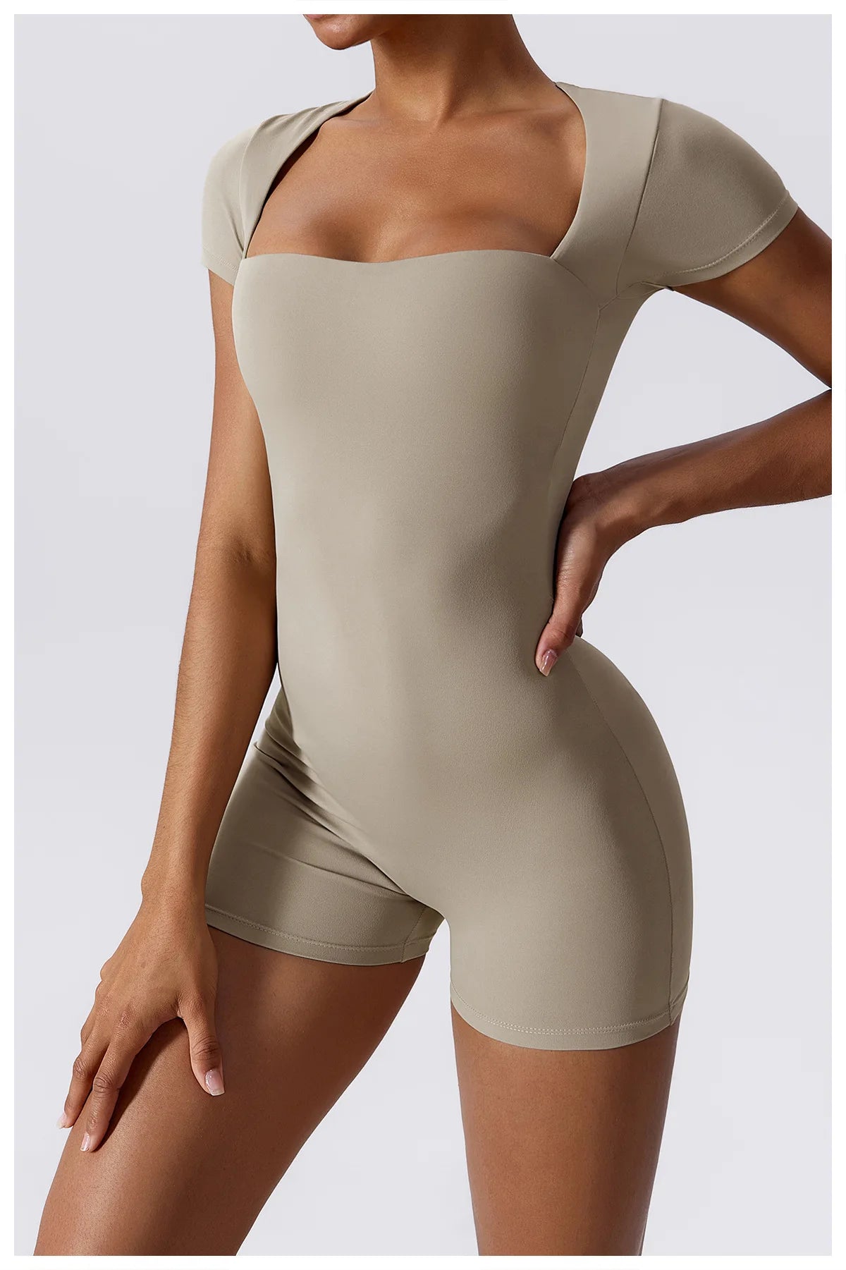 Yoga Suit Short One Piece Sports Suit Short Sleeve Gym Push Up Training Fitness Yoga Bodysuit Sports