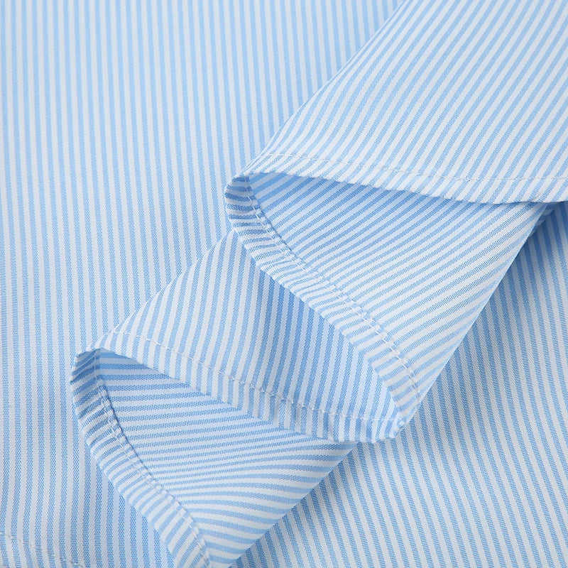 Loose Blouses Striped Print Turn-down Neck Shirts Button Up