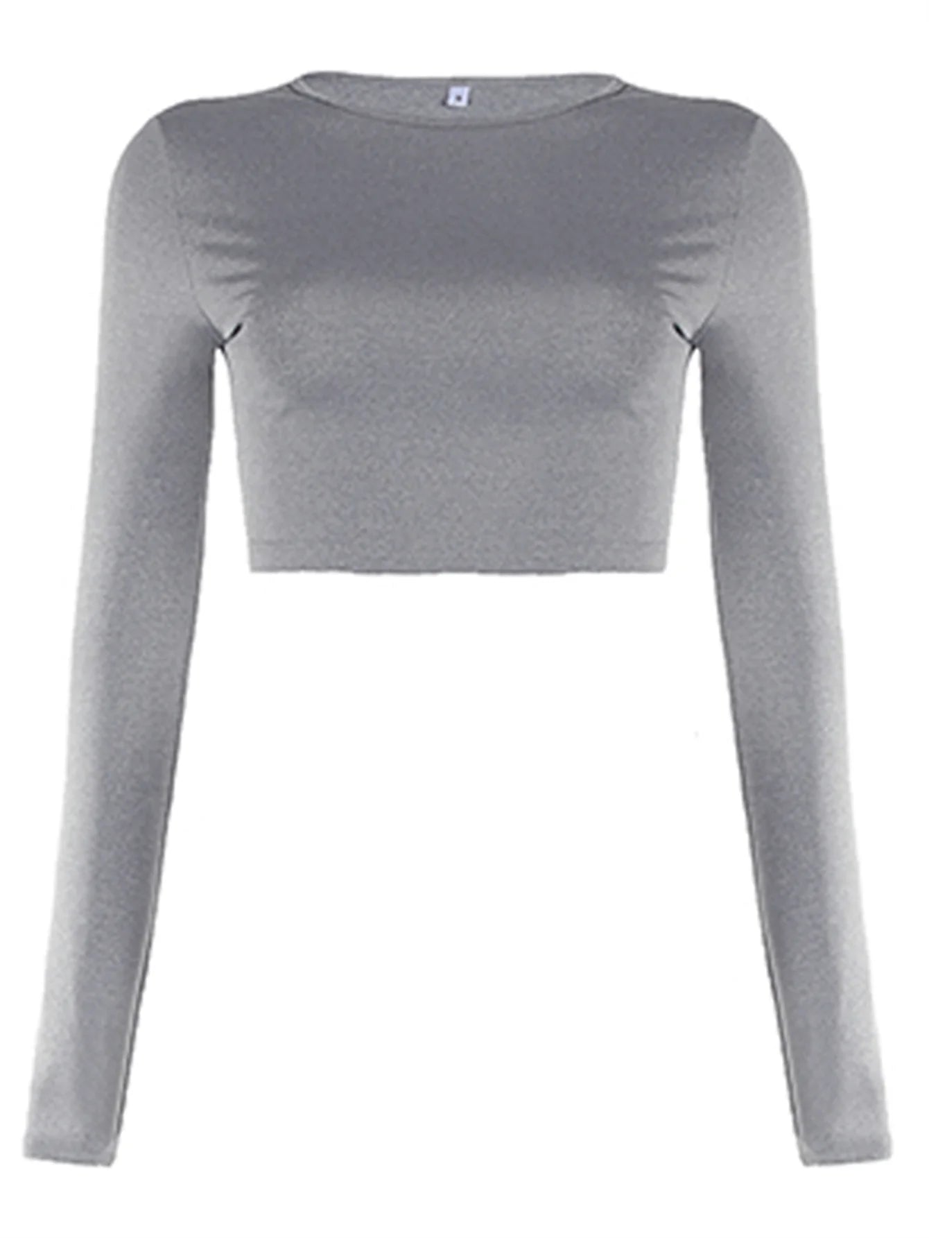 Crewneck Tee Shirts Long Sleevs Fahion Slim All-match Top