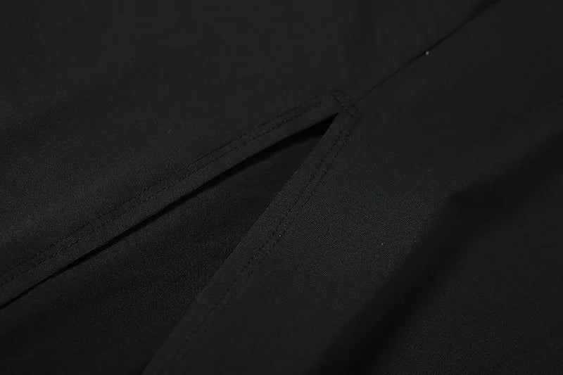 Black Backless Sleeveless Halter Maxi Dress