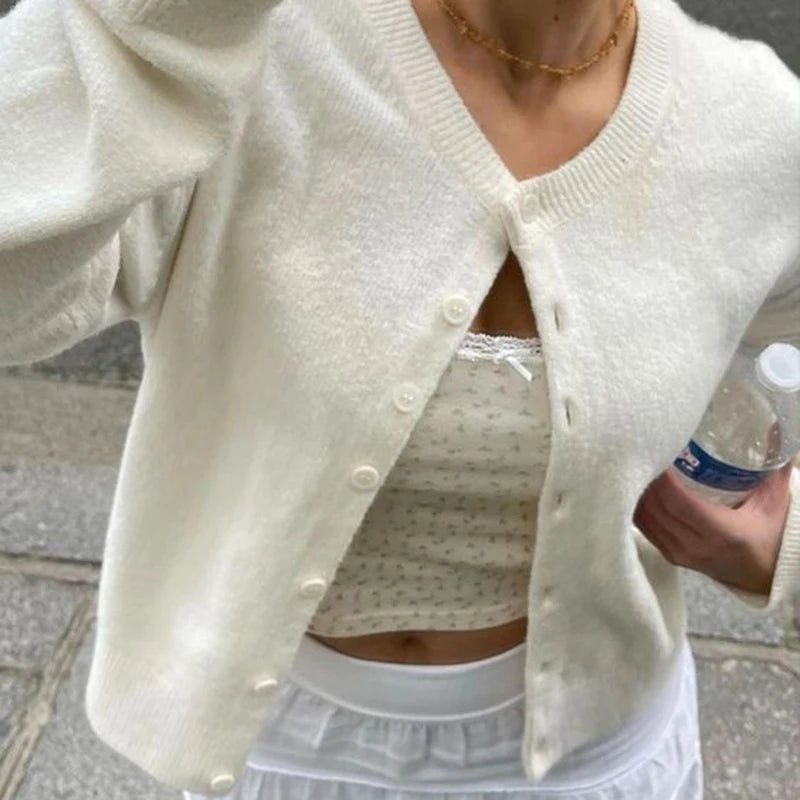 Cardigan All-match Single-breat Knit Coat Sweater