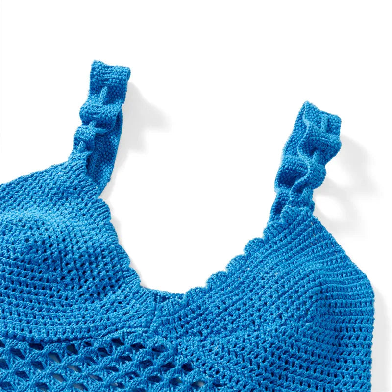 Hollow Out Crochet Knit Bodycon Set