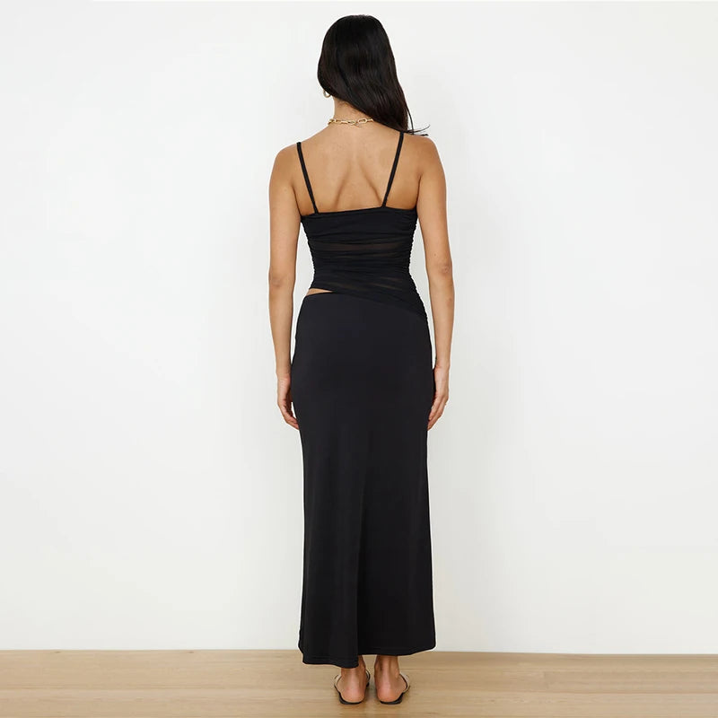 Sleeveless Top And Maxi Dress Set