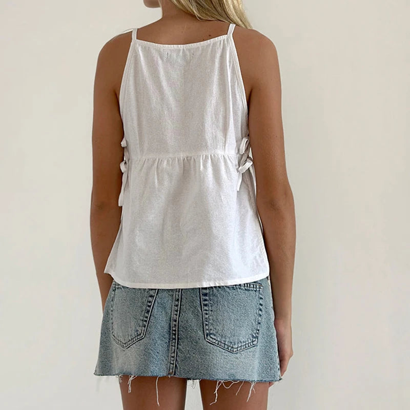 Plaid Cut Out Loose Top