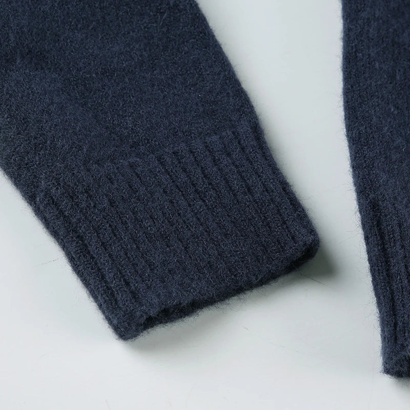 Slah Neck Sweater Slim Knit Pullover