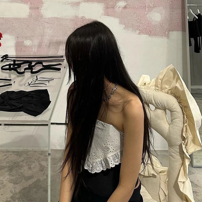 Black Off Shoulder Tank Top