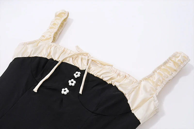 Black Pleated Mini Dress