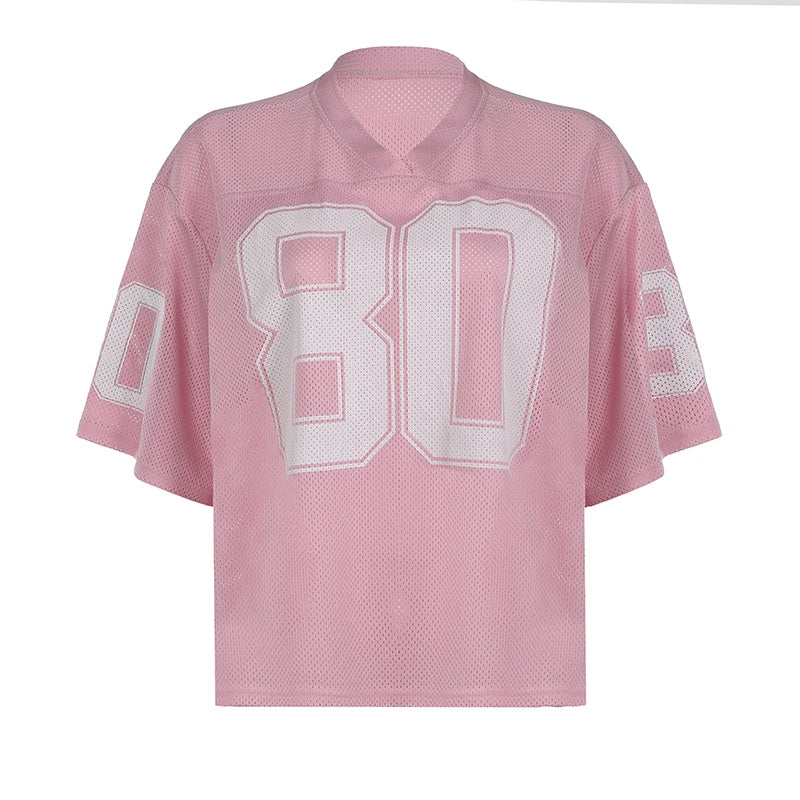 Looe Tee Shirt V-neck Overiz Short Sleeve