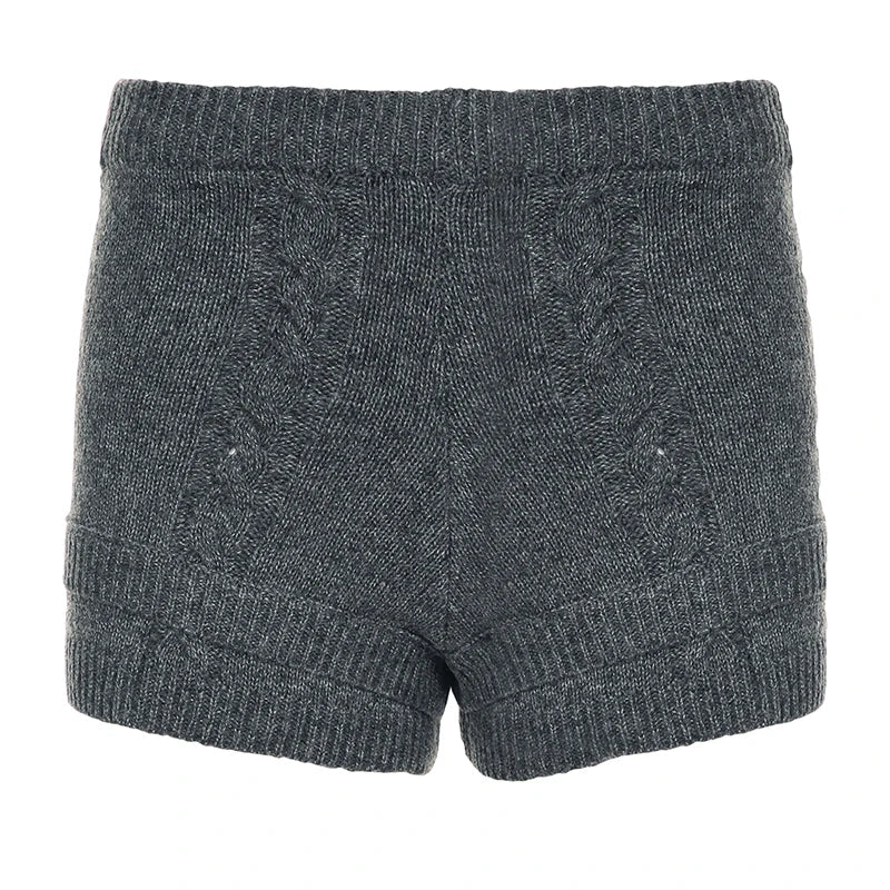 Slimming Knit Shorts Color 's Bottoms Leisure Comt
