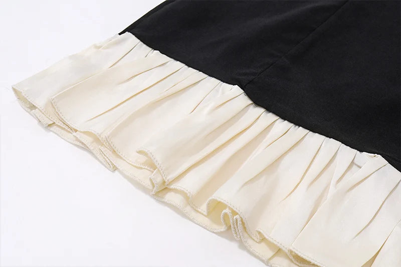 Black Pleated Mini Dress
