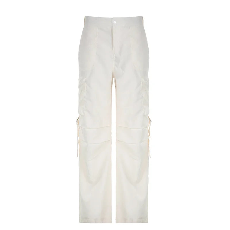 Joggers Cargo Pants Pockets Baggy Trousers Loose Grunge Paracute Trousers