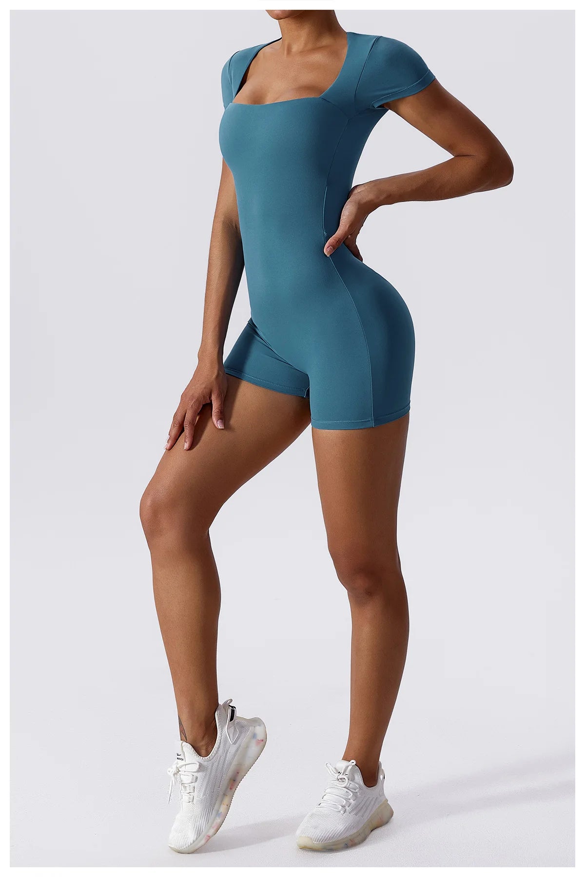 Yoga Suit Short One Piece Sports Suit Short Sleeve Gym Push Up Training Fitness Yoga Bodysuit Sports