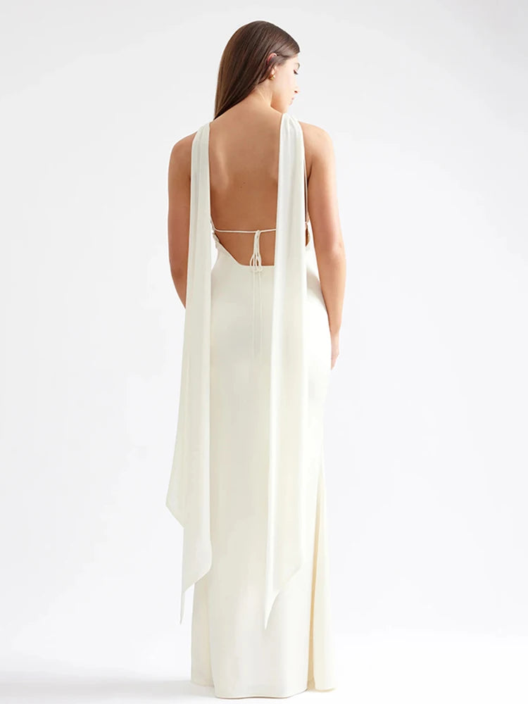 Backless Bandage Maxi Bodycon Midi Dress