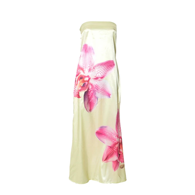 / Sheath Hollow Out Backless Floral ed Long Dress Prairie