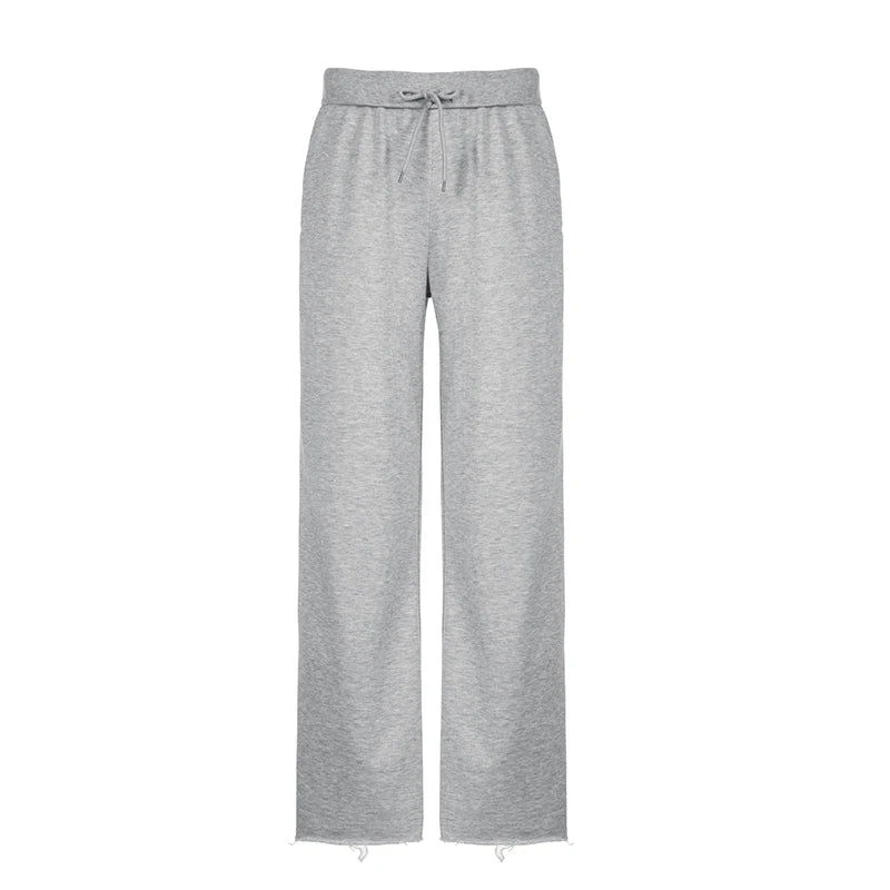 Joggers Sweatpants Lace-up Straight Pants Bottoms